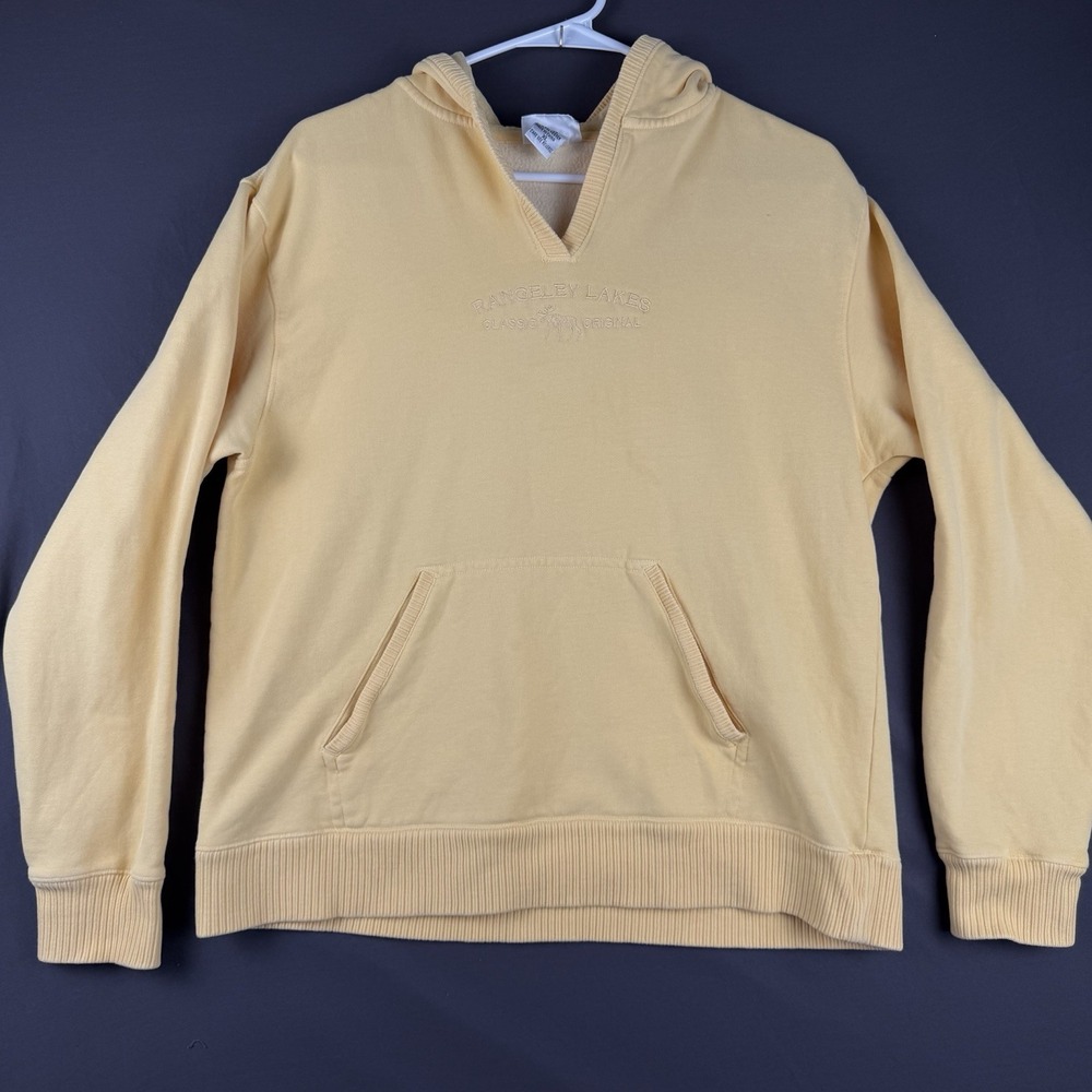 Wild Palms Rangeley Lakes Pullover Hoodie XL Beige Embroidered 80% Cotton